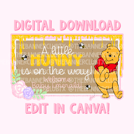 A Little Hunny Banner Template | Digital File