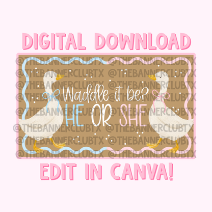 Waddle It Be Banner Template | Digital File