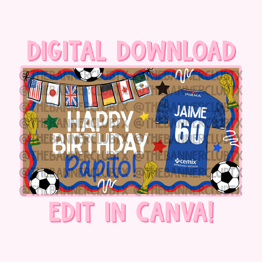 Soccer Game Banner Template | Digital File