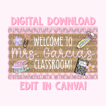 Welcome to Teacher Classroom Template | Digital File