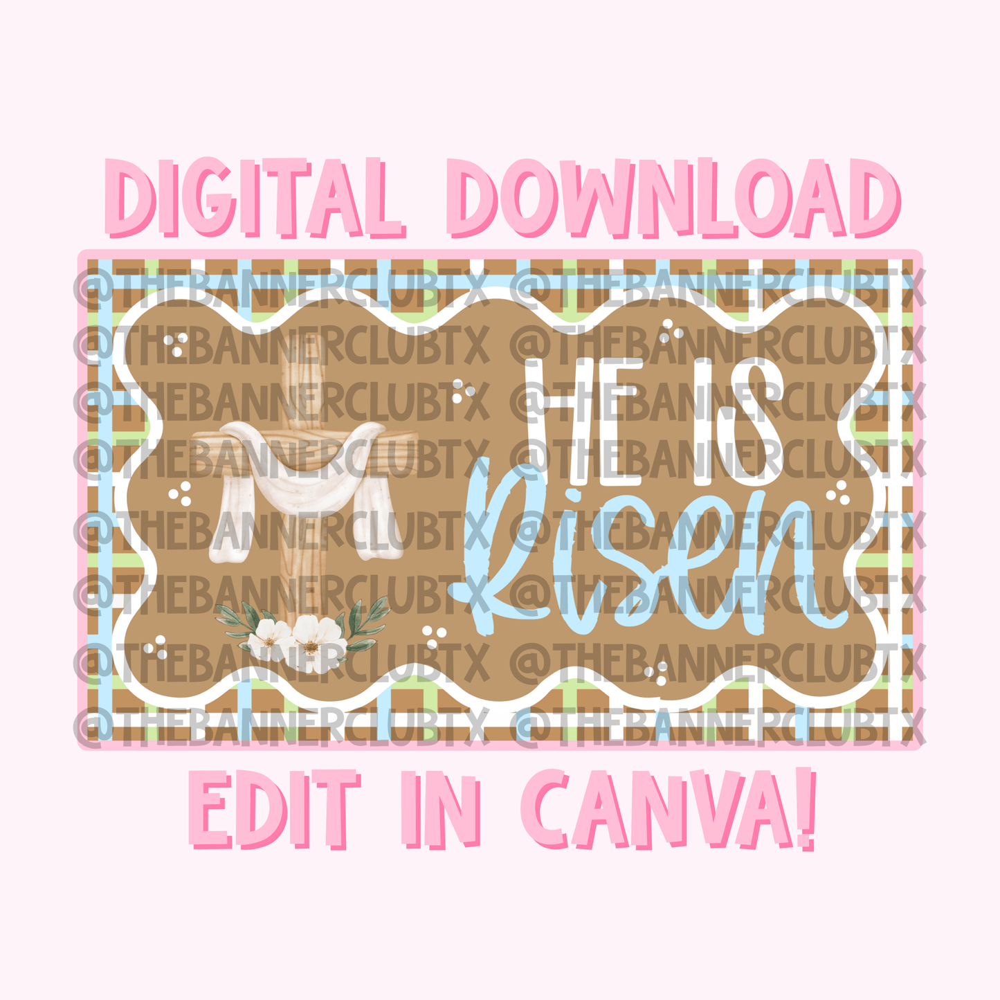 He is Risen Banner Template | Digital File