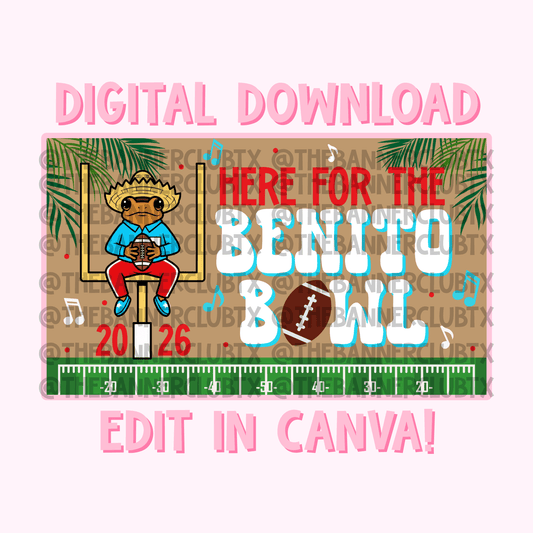Benito Bowl Banner Template | Digital File