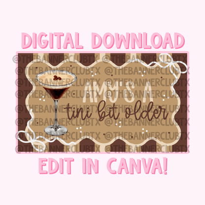 Espresso Martini Bit Older Banner Template | Digital File
