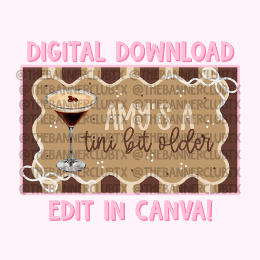 Espresso Martini Bit Older Banner Template | Digital File