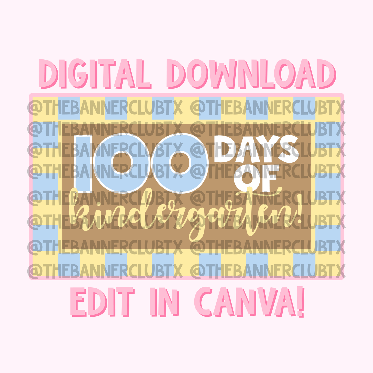 100 Days of School Banner Template | Digital File