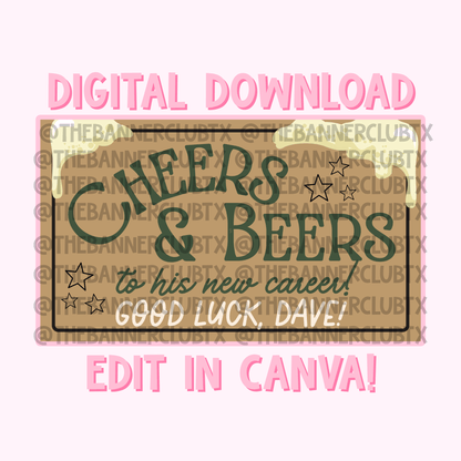 Cheers & Beers Banner Template | Digital File