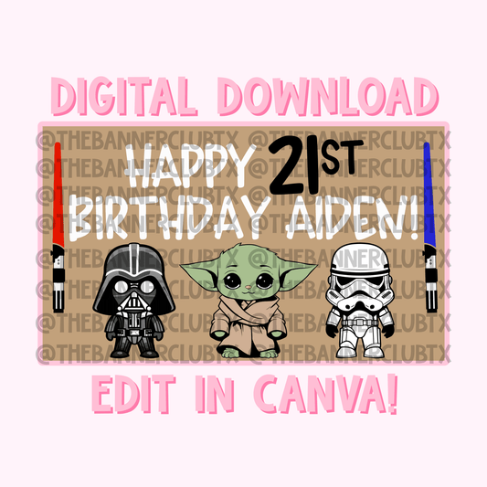 Star Wars Banner Template | Digital File