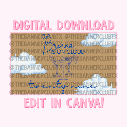 On Cloud 29 Banner Template | Digital File