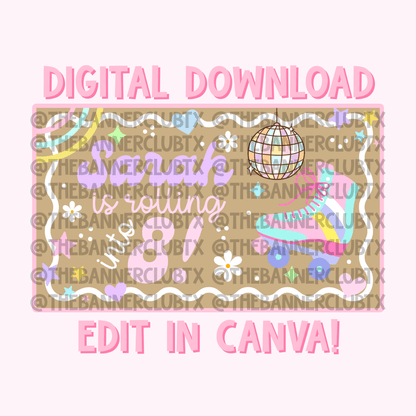 Roller Skating Banner Template | Digital File