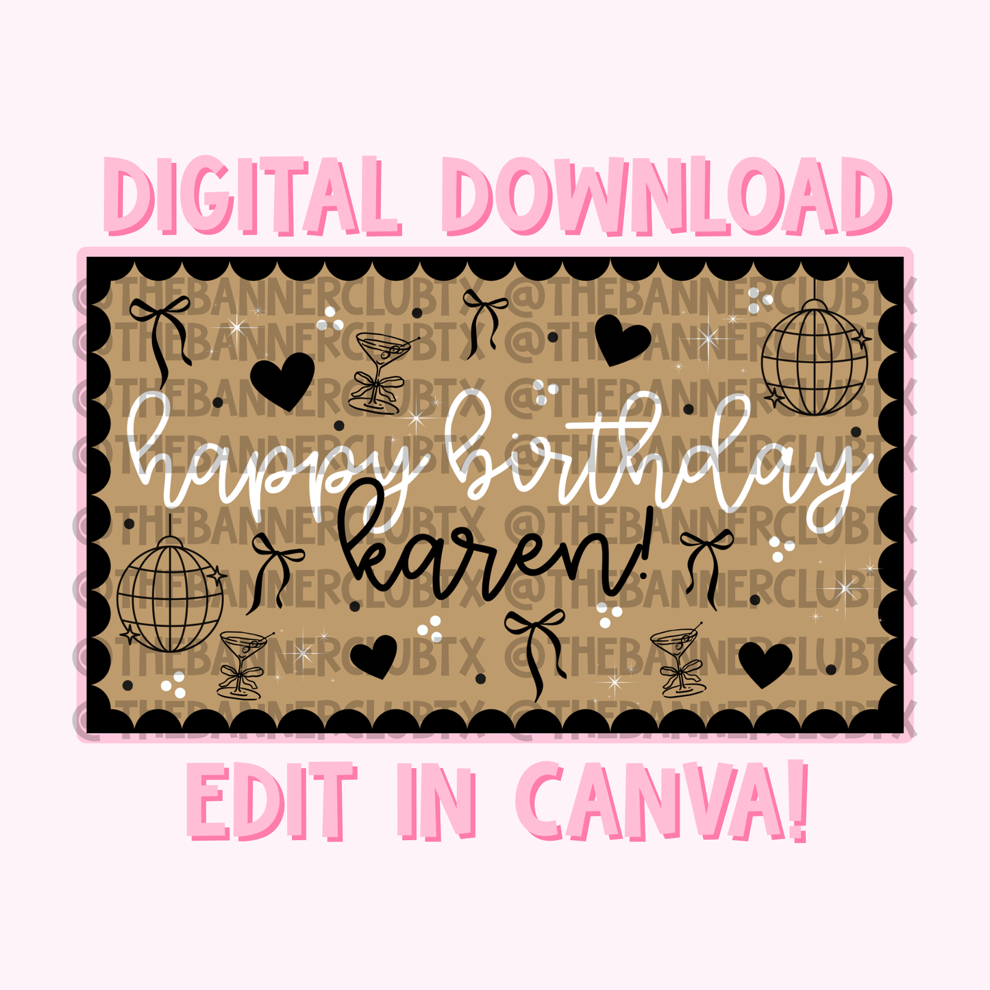 Black and White Aesthetic Banner Template | Digital File