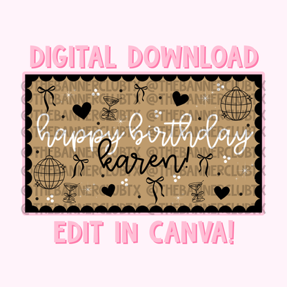 Black and White Aesthetic Banner Template | Digital File