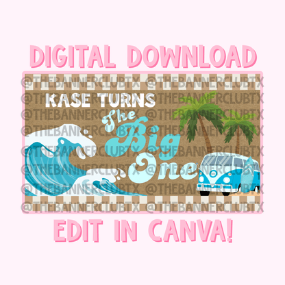 The Big One Banner Template | Digital File