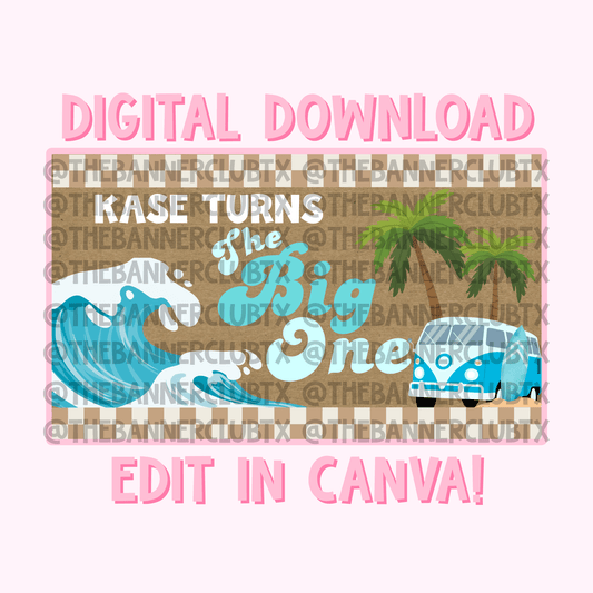 The Big One Banner Template | Digital File