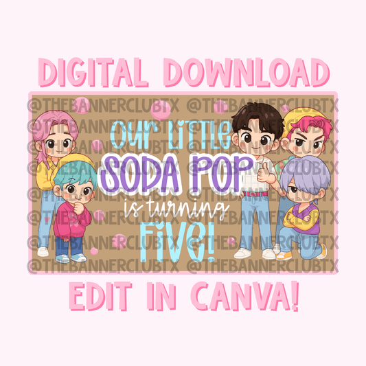 Soda Pop Banner Template | Digital File