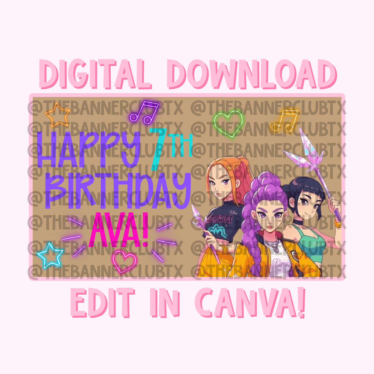 K-pop Singers Banner Template | Digital File