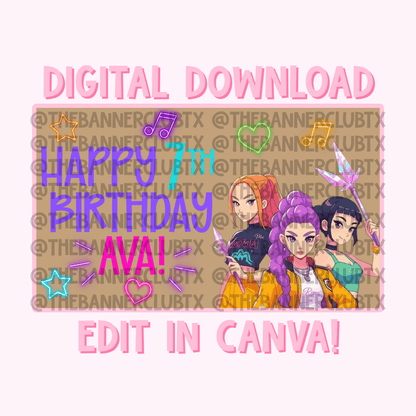 K-pop Singers Banner Template | Digital File