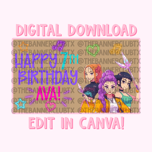 K-pop Singers Banner Template | Digital File