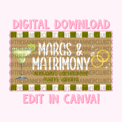 Margs and Matrimony Banner Template | Digital File