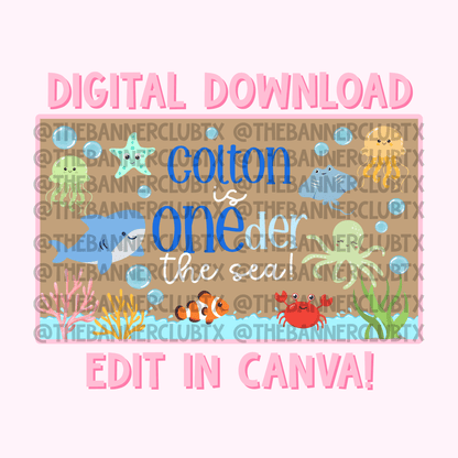 Oneder the Sea Banner Template | Digital File