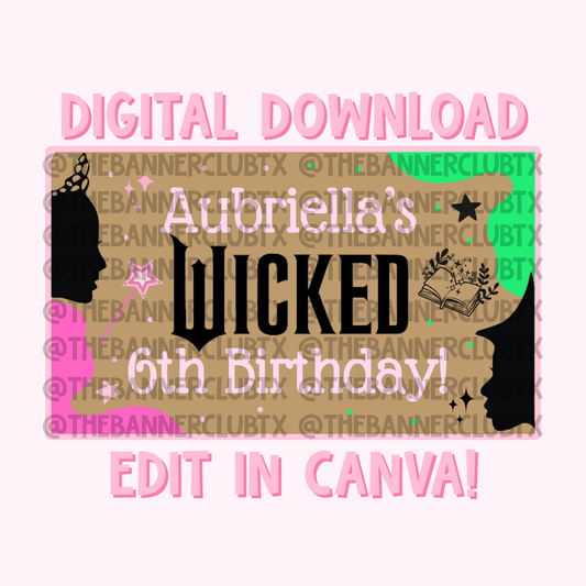 Witches Banner Template | Digital File