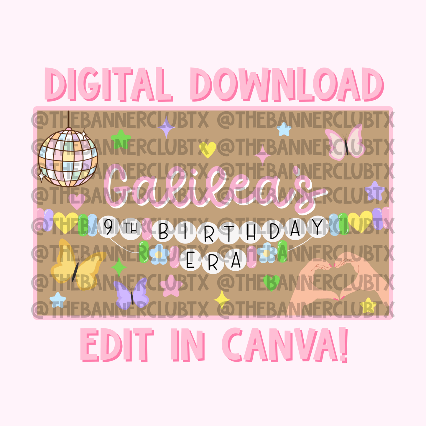 Birthday Era Banner Template | Digital File