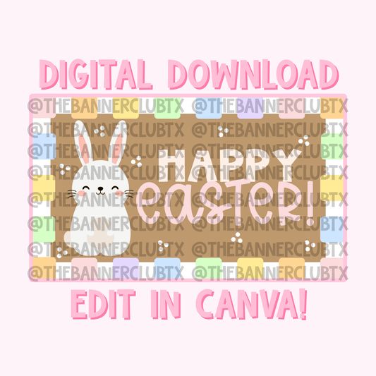 Happy Easter Banner Template | Digital File