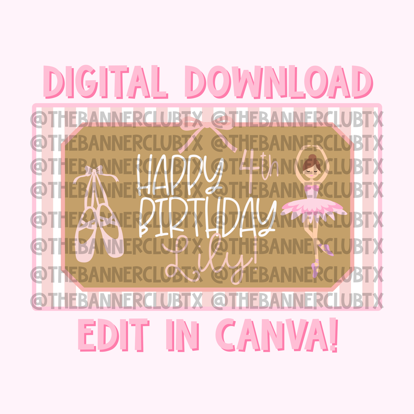 Ballet Banner Template | Digital File