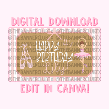 Ballet Banner Template | Digital File