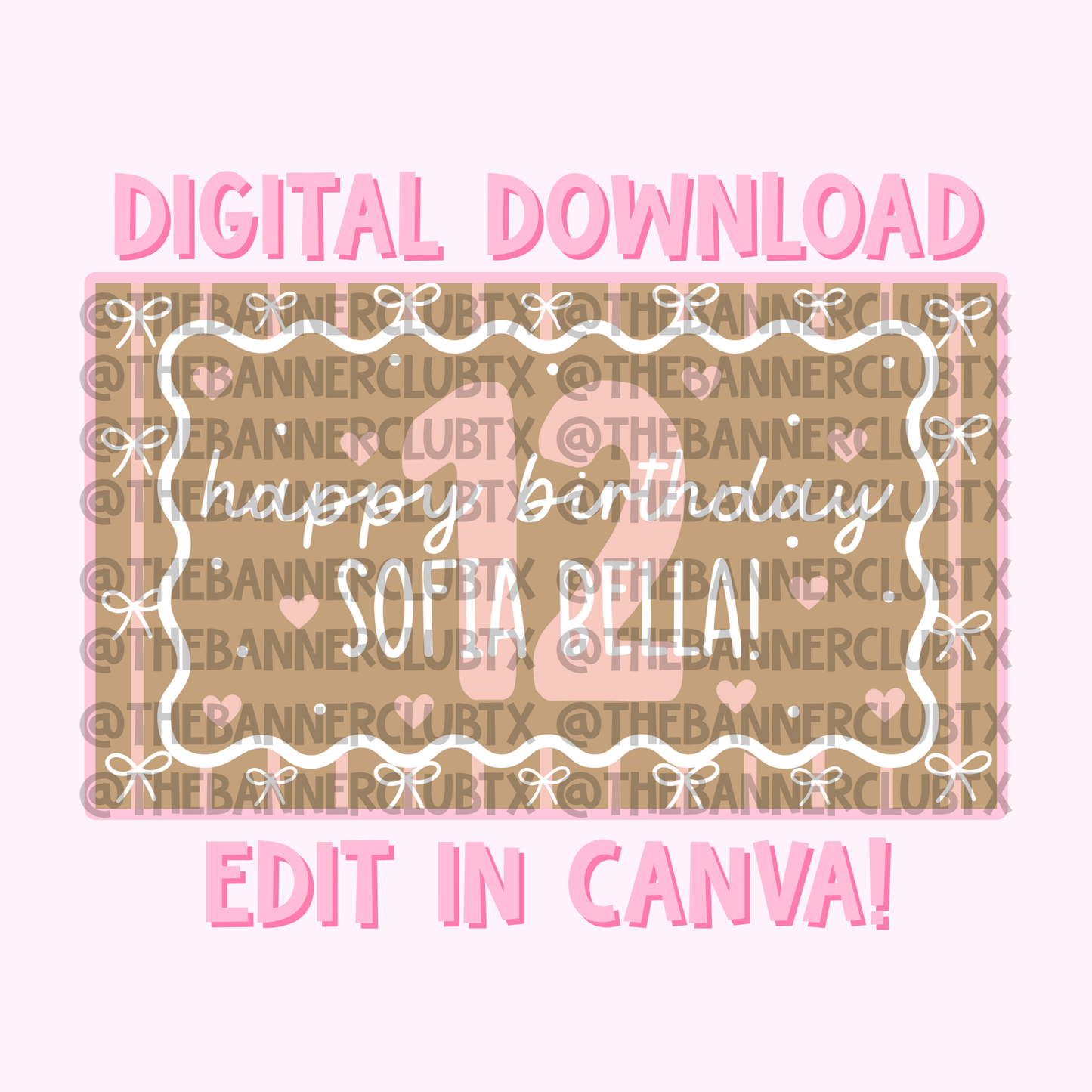 Coquette Banner Template | Digital File