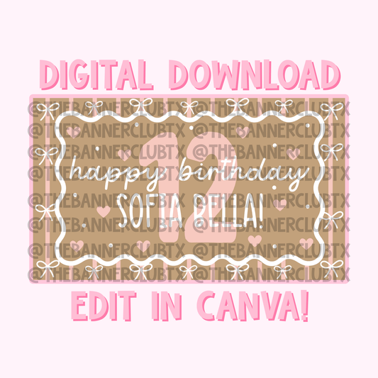 Coquette Banner Template | Digital File