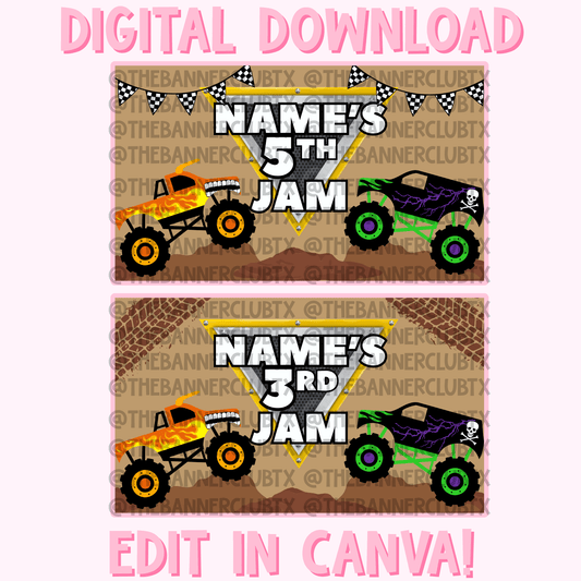 Monster Trucks Banner Template | Digital File