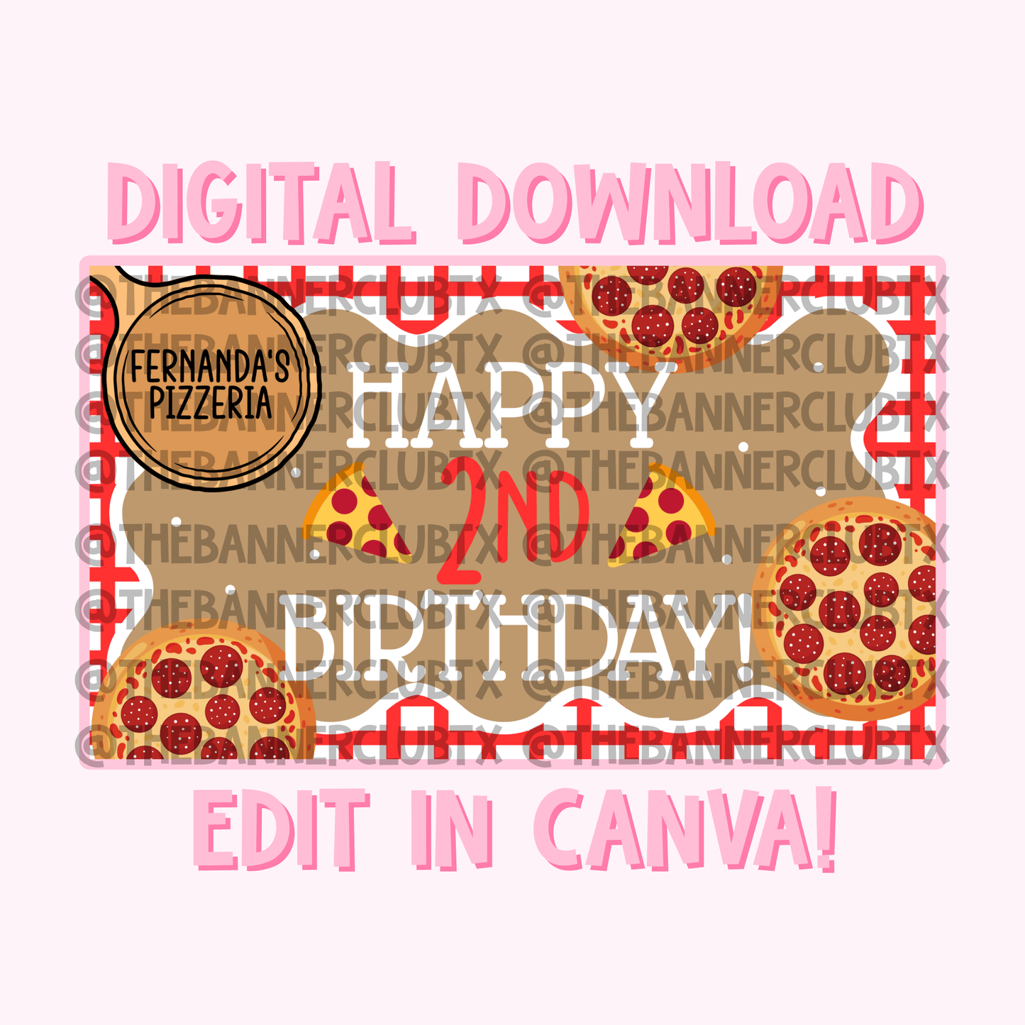 Pizza Banner Template | Digital File