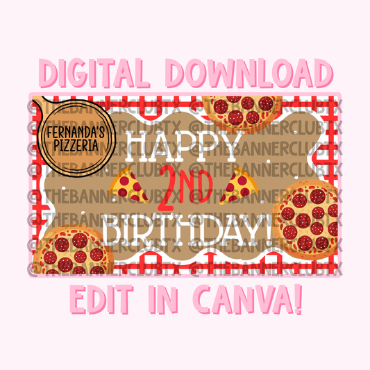 Pizza Banner Template | Digital File