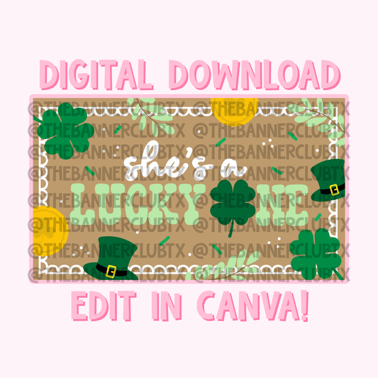 Lucky One Banner Template | Digital File