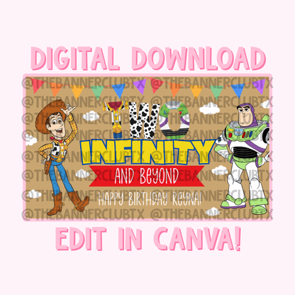 Two Infinity and Beyond Banner Template | Digital File