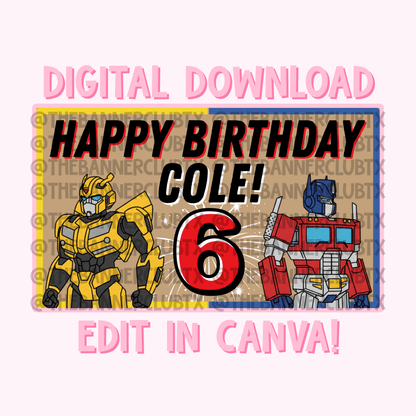 Transformer Banner Template | Digital File