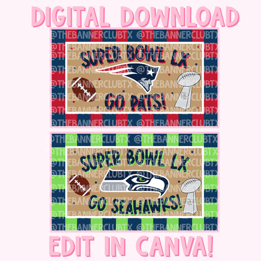 Sunday Game Banner Template | Digital File