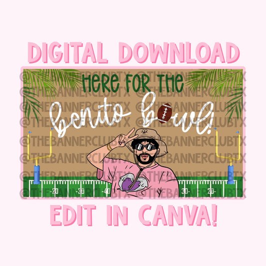 Benito Bowl Banner Template | Digital File
